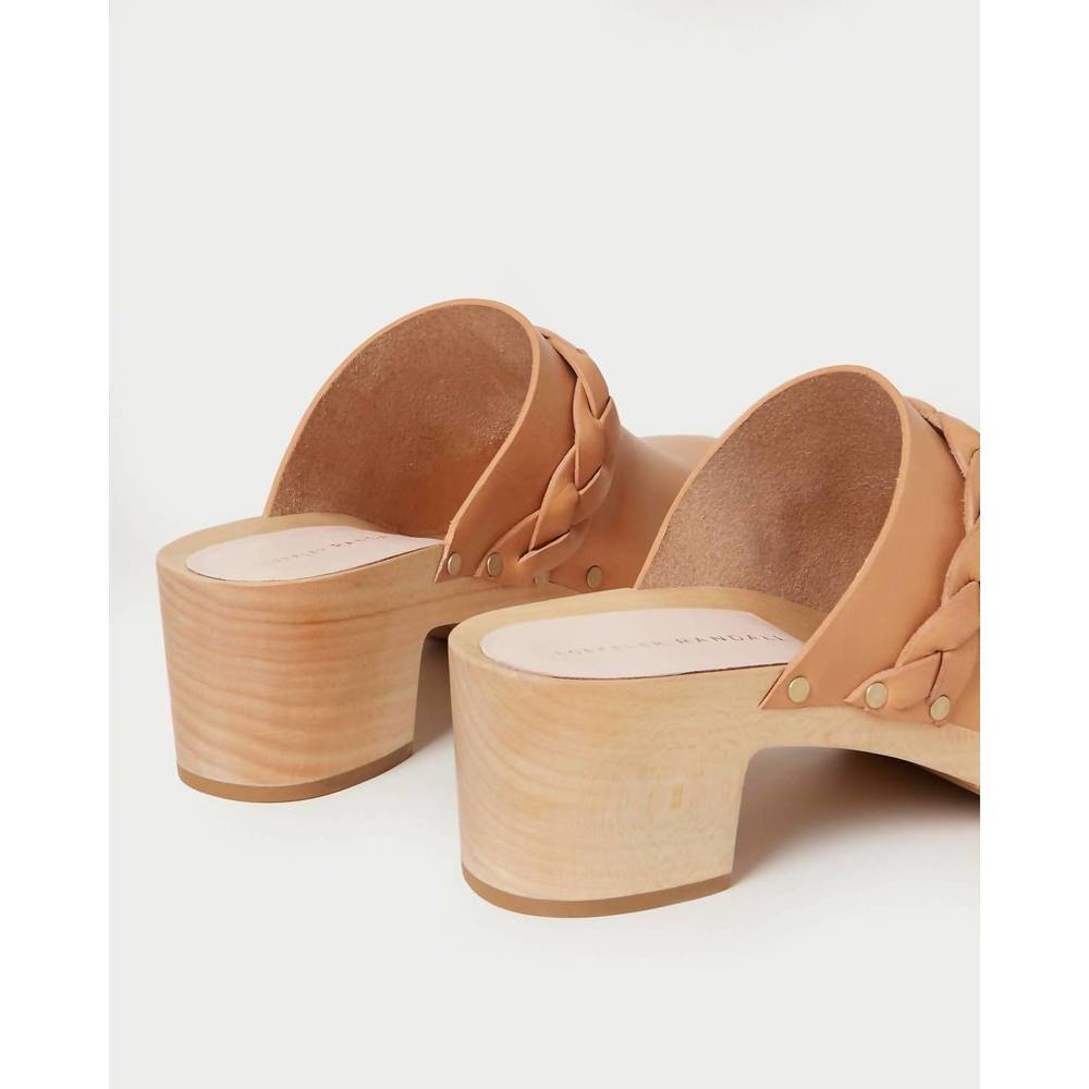NEW LOEFFLER RANDALL women's lupa mid heel clog in honey - Picture 3 of 4